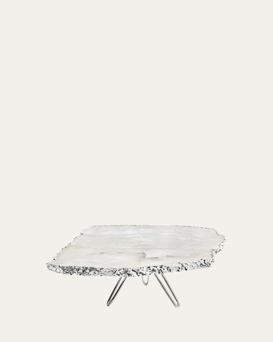 Torta Crystal Cake Stand, Silver